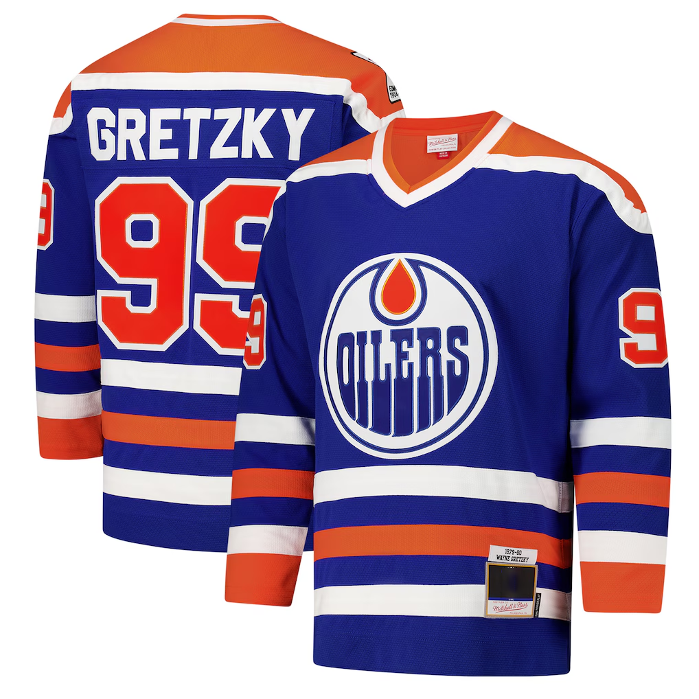 Elroe E.Oilers #99 Wayne Gretzky Royal 1979-80 Power Play Jerseys
