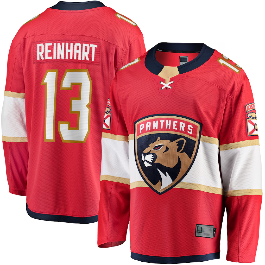 Elroe F.Panthers #13 Sam Reinhart Red Breakaway Player Jerseys