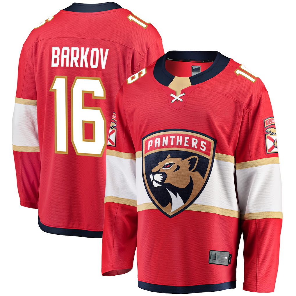Elroe F.Panthers #16 Aleksander Barkov Red Breakaway Jerseys