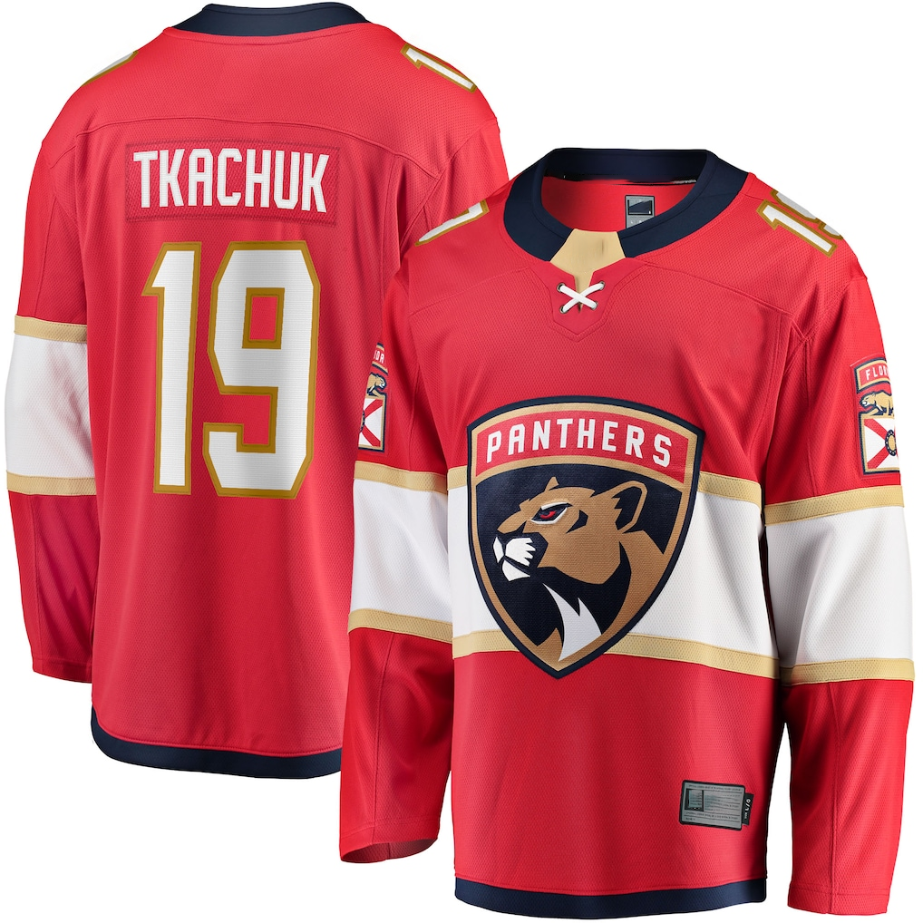 Elroe F.Panthers #19 Matthew Tkachuk Red Home Breakaway Player Jerseys