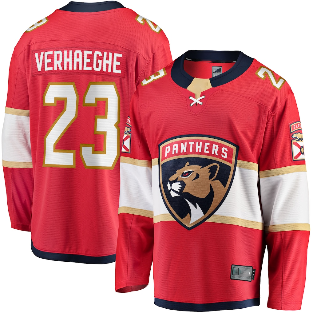 Elroe F.Panthers #23 Carter Verhaeghe Red Home Breakaway Jerseys