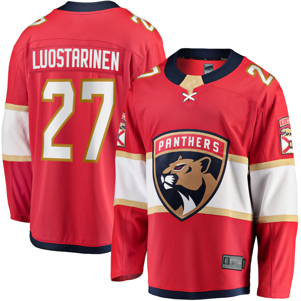 Elroe F.Panthers #27 Eetu Luostarinen Red Home Breakaway Player Jerseys