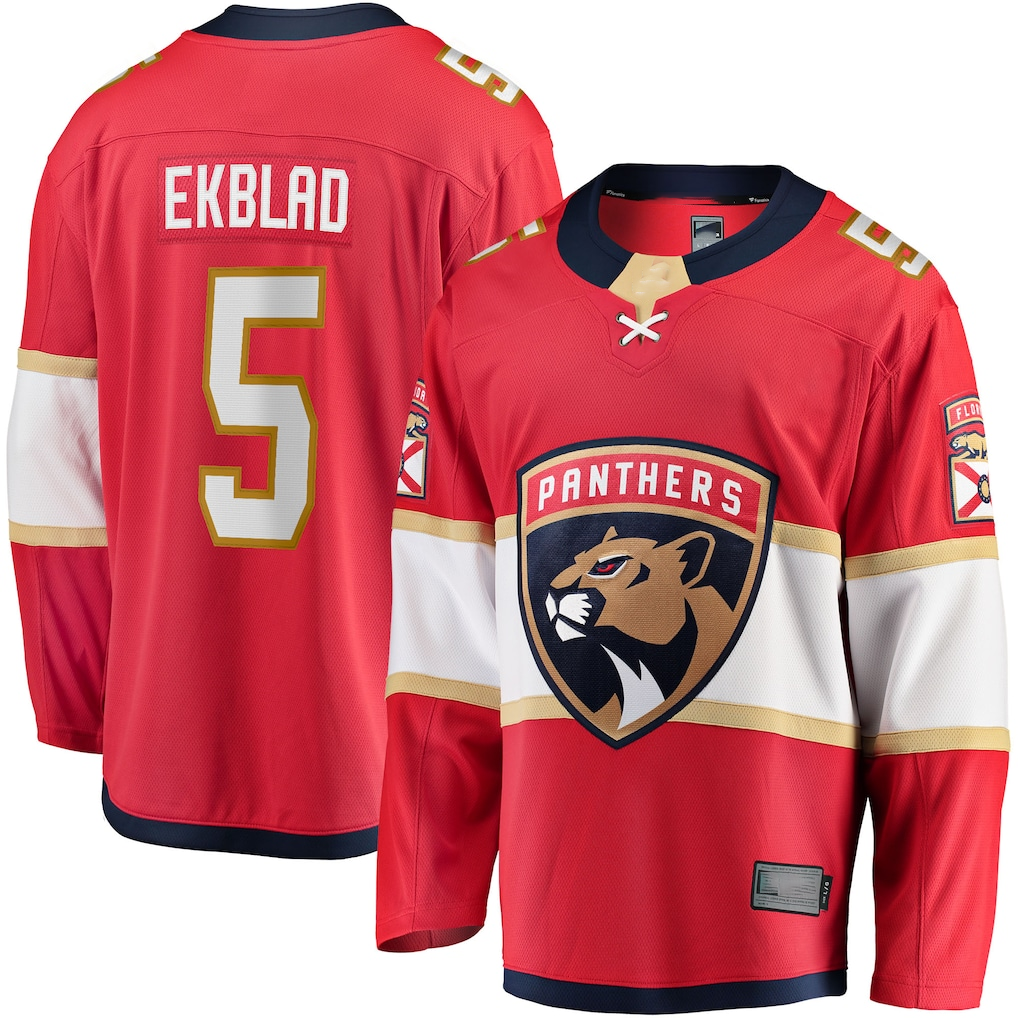 Elroe F.Panthers #5 Aaron Ekblad Red Home Team Breakaway Player Jerseys