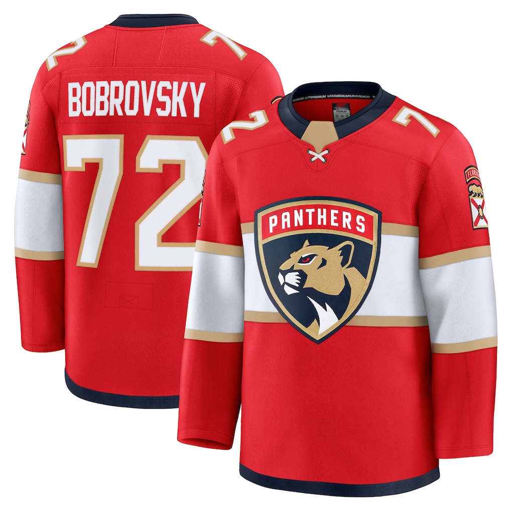 Elroe F.Panthers #72 Sergei Bobrovsky Red Premium Jerseys