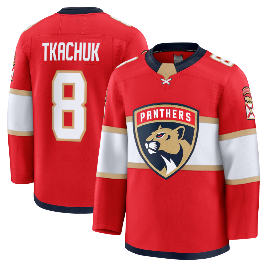 Elroe F.Panthers #8 Brady Tkachuk Red Home Premium Jerseys