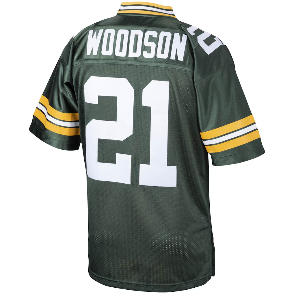 Elroe GB.Packers 2010 #21 Charles Woodson Mitchell & Ness Green Authentic Throwback Retired Player Jersey Stitched Puhic