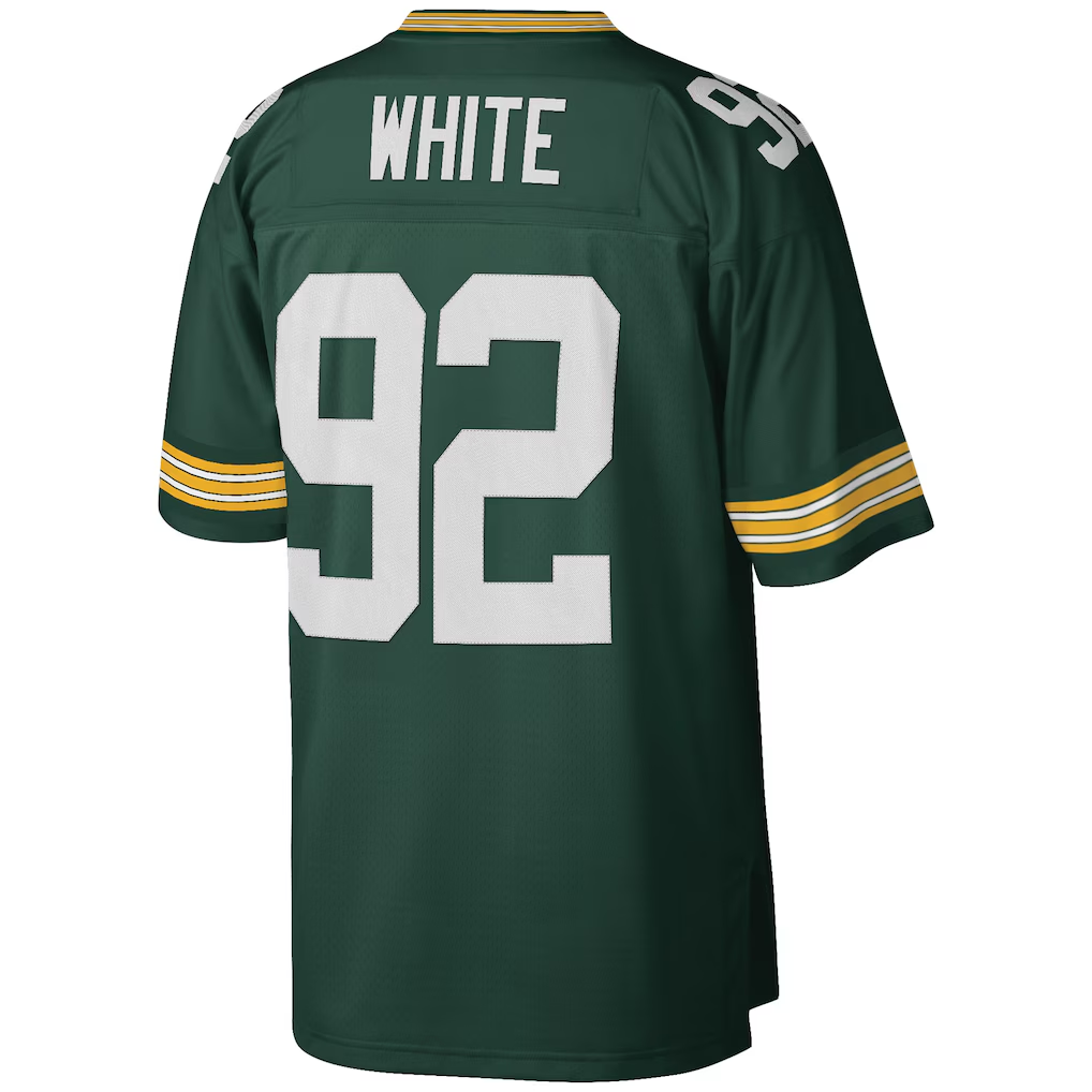 Elroe GB.Packers 2010 #92 Reggie White Mitchell & Ness Green Big & Tall 1996 Retired Player Replica Stitched Puhic Jersey
