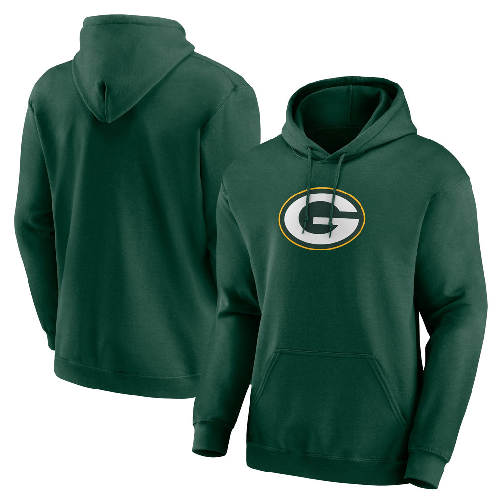 Elroe GB.Packers Green Logo Pullover Hoodies Limited Game Blank Player Stitched Jerseys