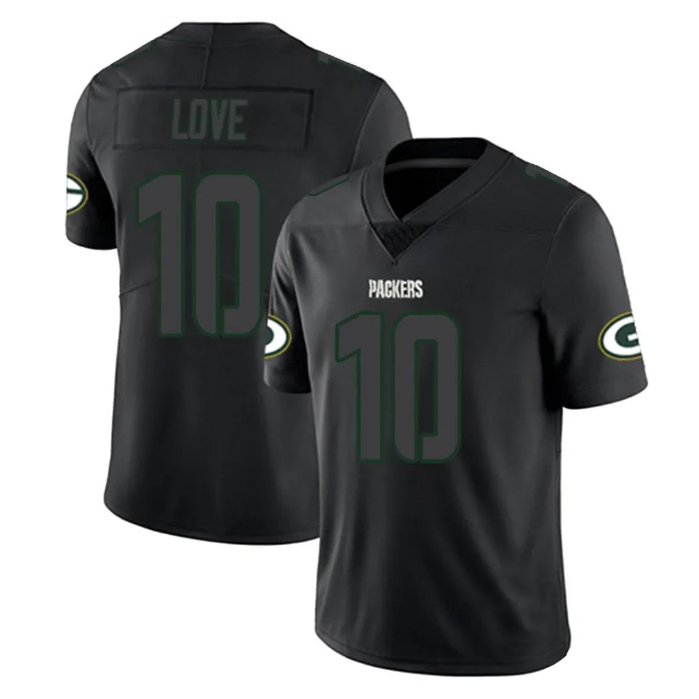 Elroe GB.Packers #10 Jordan Love Player Black Impact Limited Home Game Stitched Jerseys