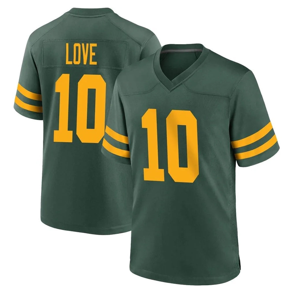 Elroe GB.Packers #10 Jordan Love Player Green Alternate Home Game Stitched Jerseys