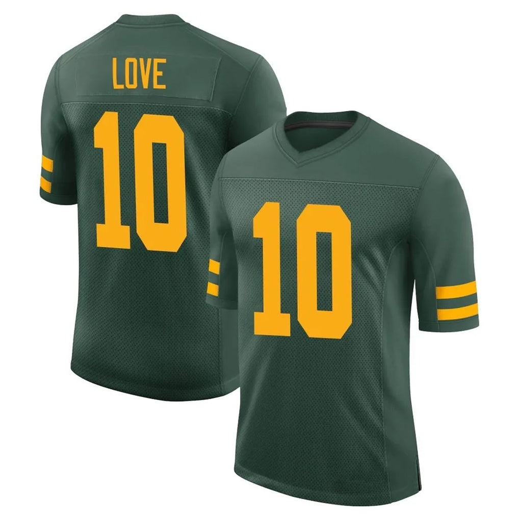 Elroe GB.Packers #10 Jordan Love Player Green Alternate Vapor Home Game Stitched Jerseys