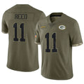 Elroe GB.Packers #11 Jayden Reed Player Olive Salute To Service Limited Stitched Jerseys