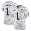 Elroe GB.Packers #1 Micah Parsons Player Arctic Camo Salute To Service Limited Stitched Jerseys
