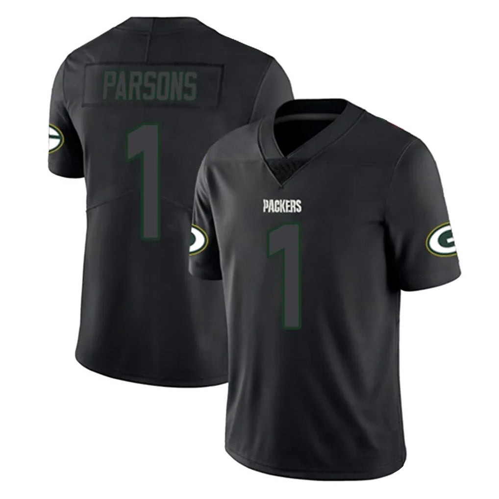 Elroe GB.Packers #1 Micah Parsons Player Black Impact Limited Home Game Stitched Jerseys
