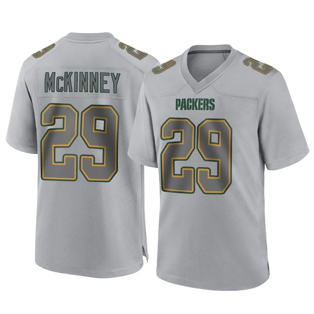 Elroe GB.Packers #29 Xavier McKinney Player Gray Atmosphere Fashion Home Game Stitched Jerseys