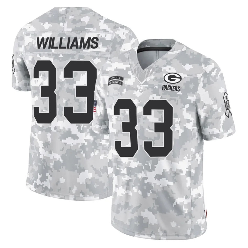 Elroe GB.Packers #33 Evan Williams Player Arctic Camo Salute To Service Limited Stitched Jerseys