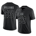 Elroe GB.Packers #33 Evan Williams Player Black Reflective Limited Home Game Stitched Jerseys