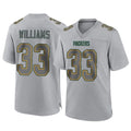 Elroe GB.Packers #33 Evan Williams Player Gray Atmosphere Fashion Home Game Stitched Jerseys
