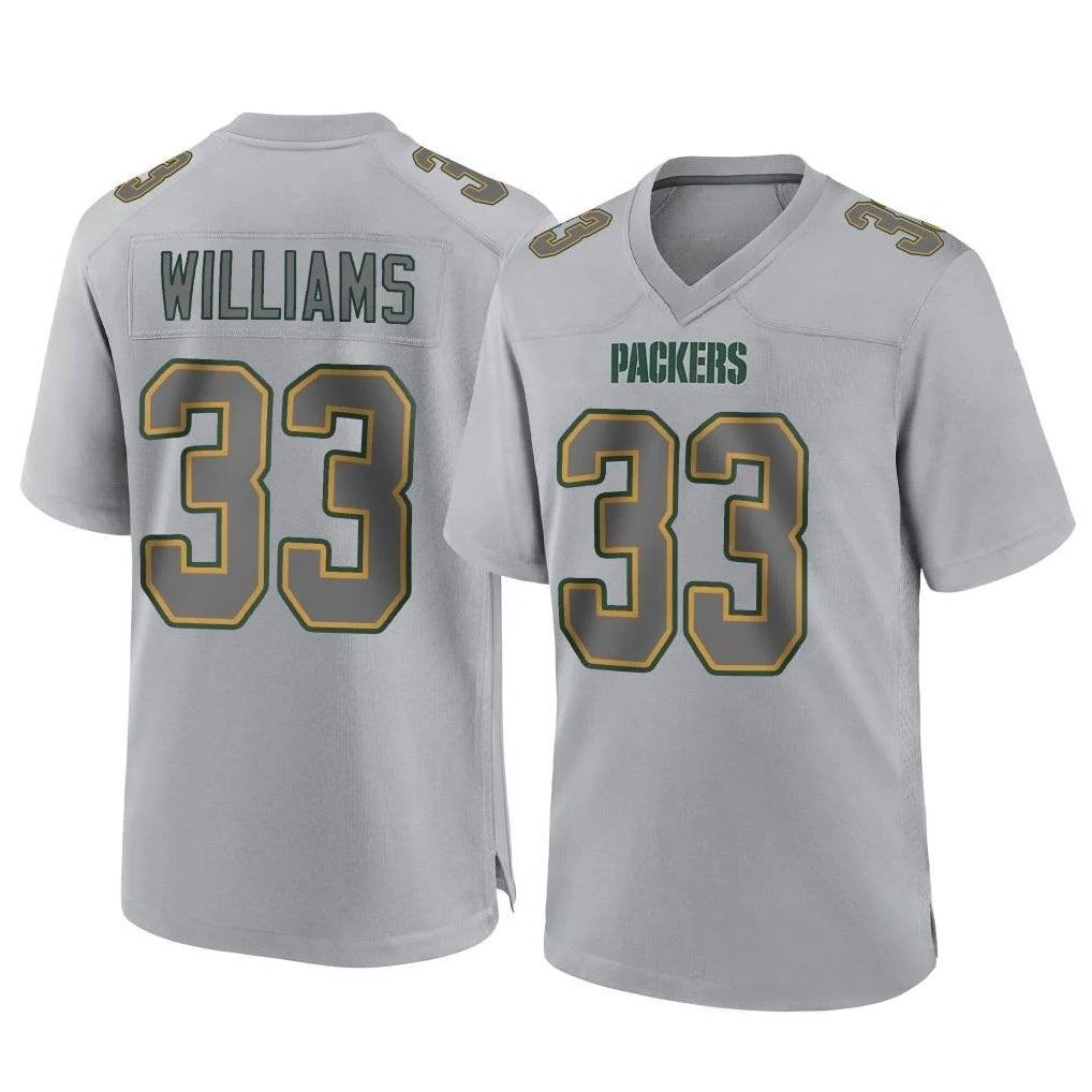 Elroe GB.Packers #33 Evan Williams Player Gray Atmosphere Fashion Home Game Stitched Jerseys