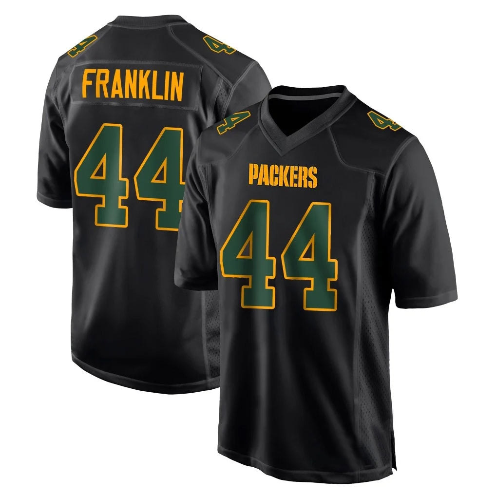 Elroe GB.Packers #44 Zaire Franklin Player Black Fashion Home Game Stitched Jerseys