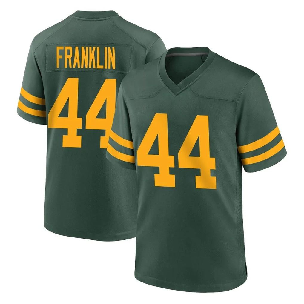Elroe GB.Packers #44 Zaire Franklin Player Green Alternate Home Game Stitched Jerseys