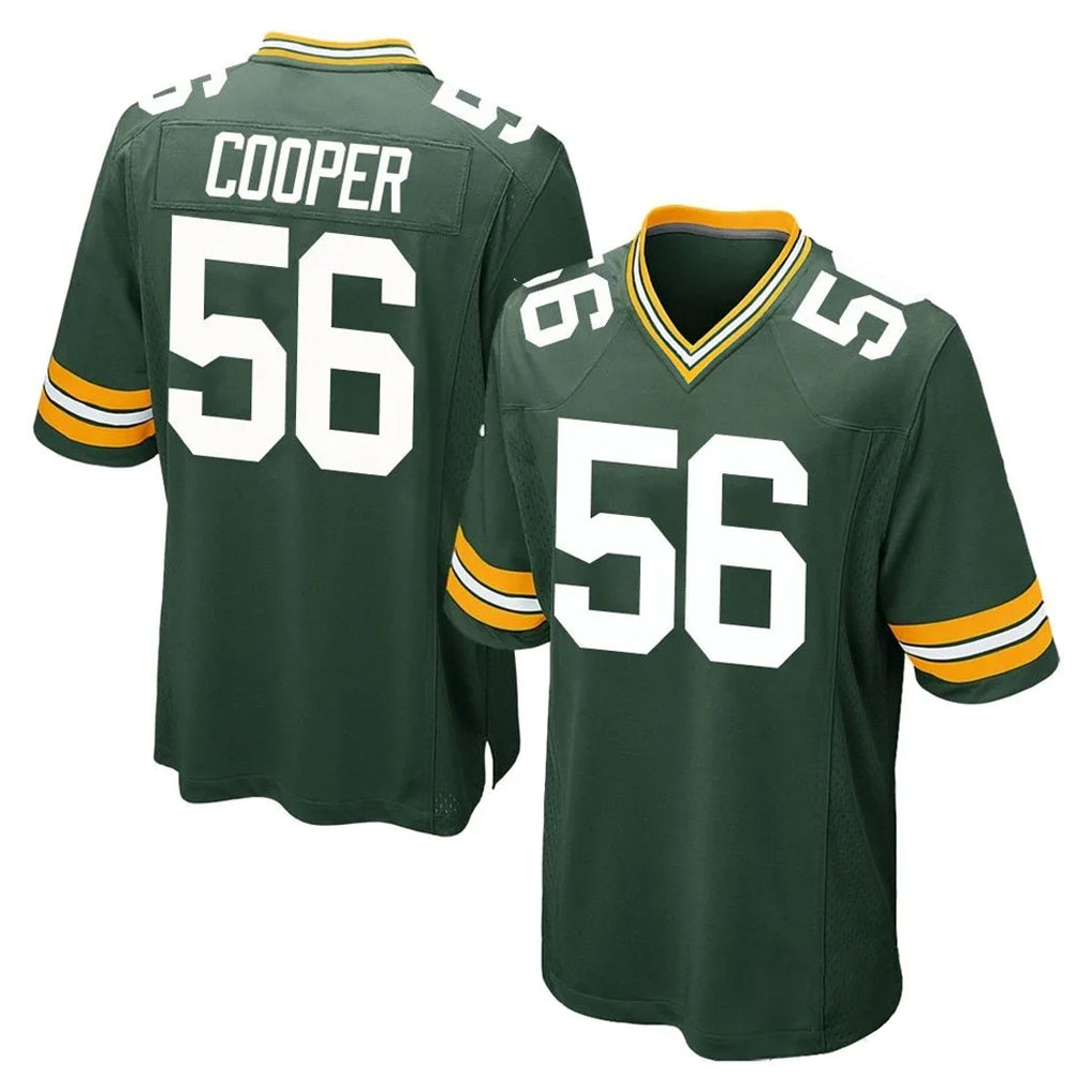 Elroe GB.Packers #56 Edgerrin Cooper Player Green Home Game Stitched Jerseys