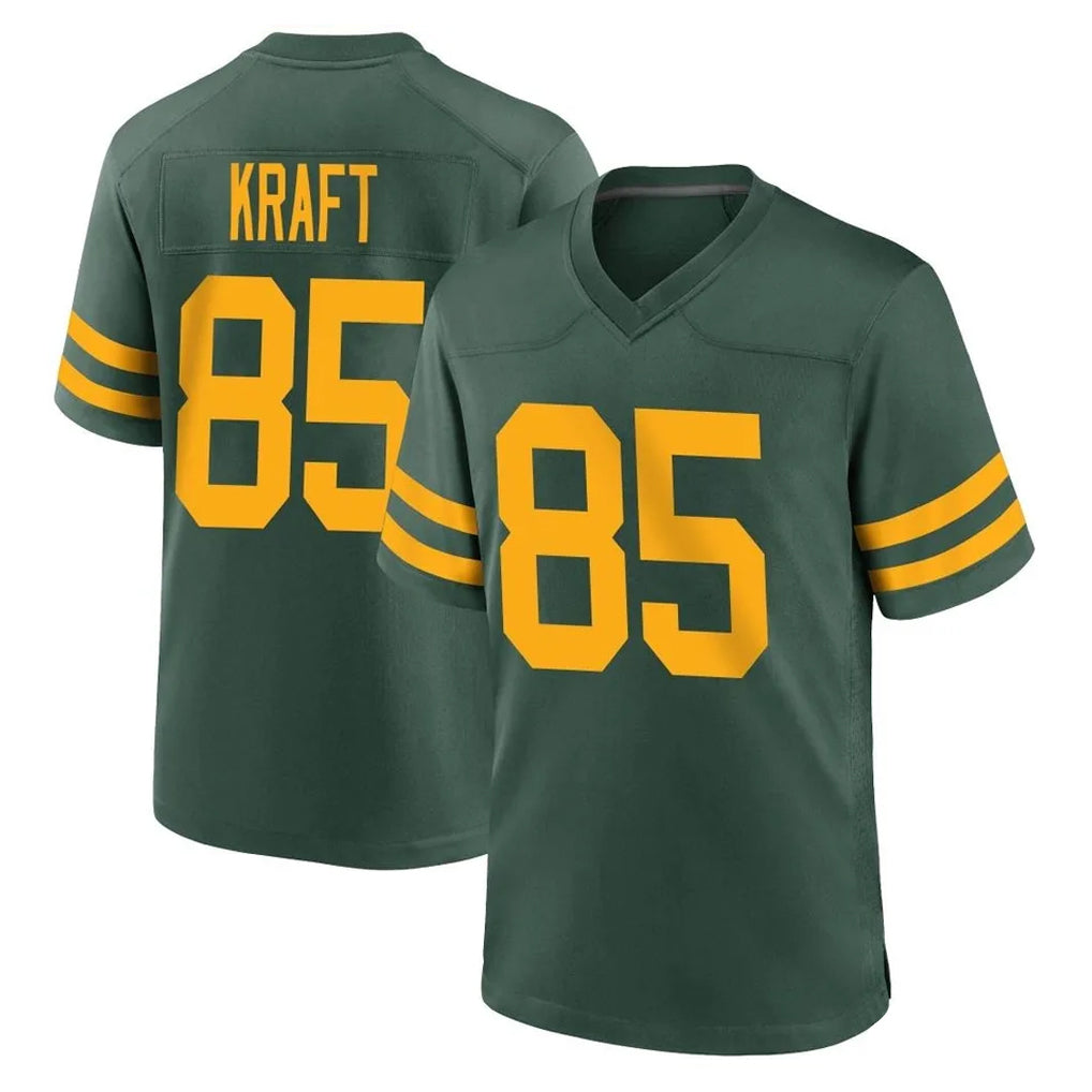 Elroe GB.Packers #85 Tucker Kraft Player Green Alternate Home Game Stitched Jerseys