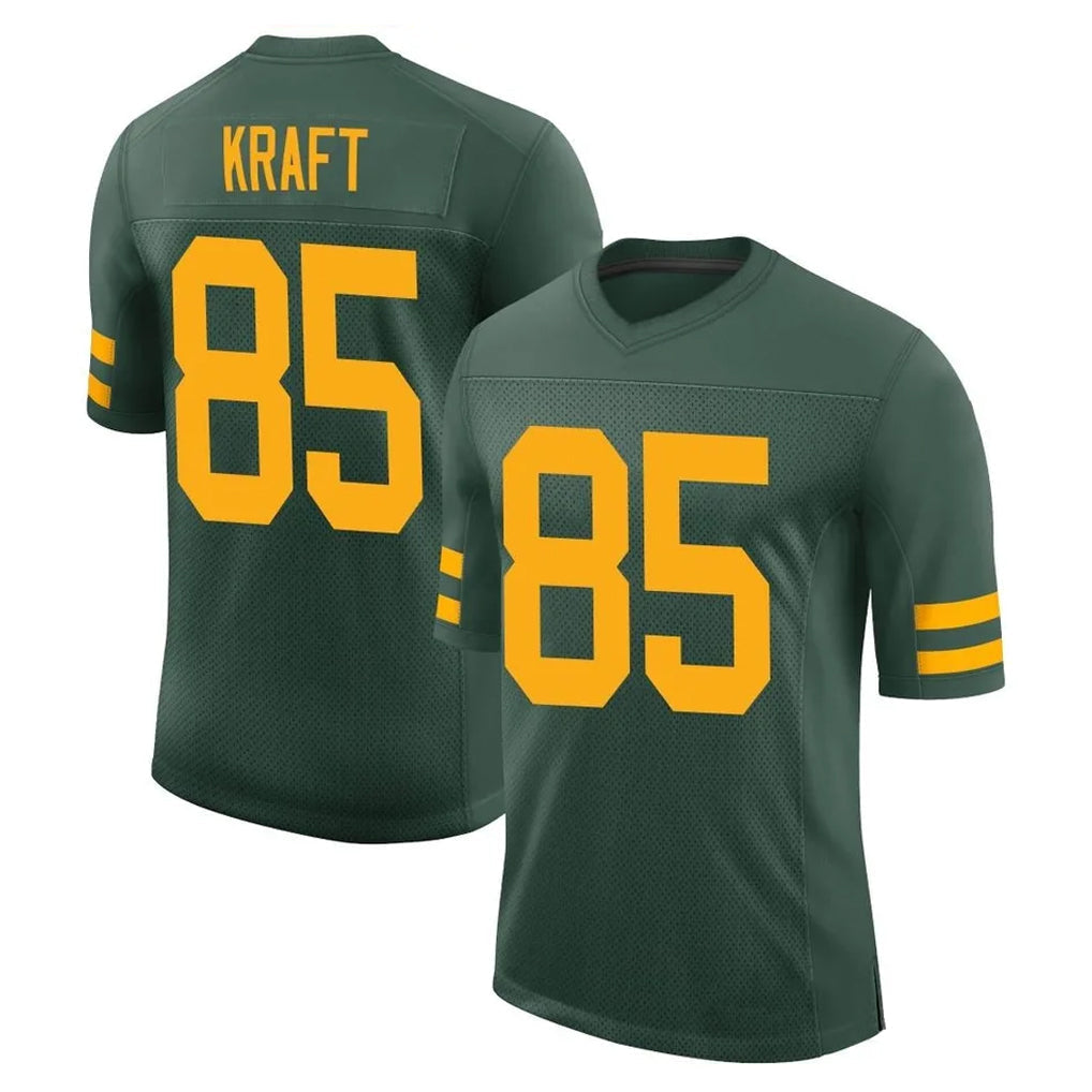 Elroe GB.Packers #85 Tucker Kraft Player Green Alternate Vapor Home Game Stitched Jerseys