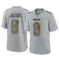 Elroe GB.Packers #8 Josh Jacobs Player Gray Atmosphere Fashion Home Game Stitched Jerseys