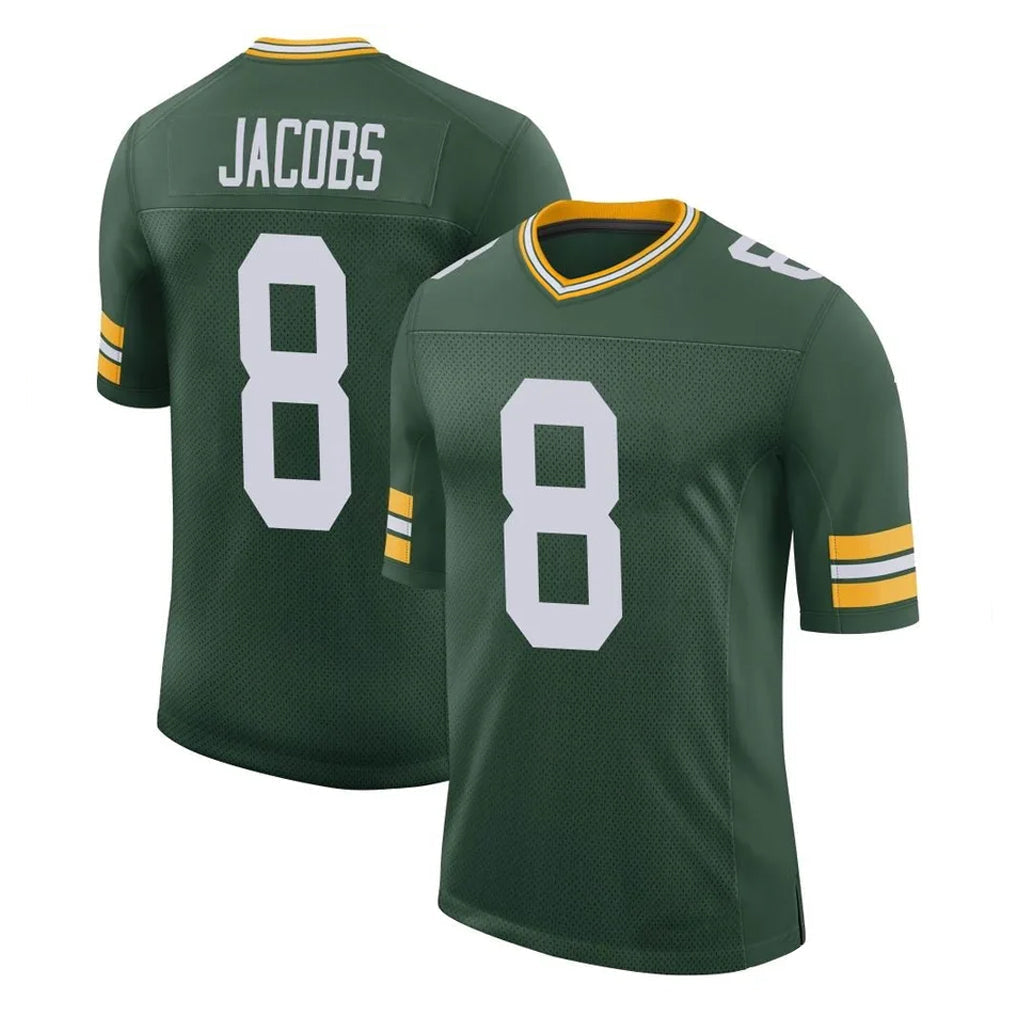 Elroe GB.Packers #8 Josh Jacobs Player Green Limited Classic Home Game Stitched Jerseys