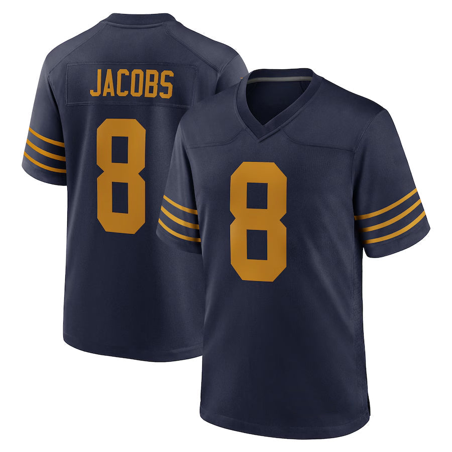 Elroe GB.Packers #8 Josh Jacobs Player Navy The 1923 Classic Game Stitched Jersey
