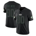 Elroe GB.Packers #90 Lukas Van Ness Player Black Impact Limited Home Game Stitched Jerseys