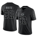 Elroe GB.Packers #92 Reggie White Player Black REFLECTIVE Limited Stitched Jerseys