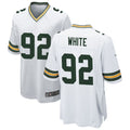 Elroe GB.Packers #92 Reggie White Player White Home Game Stitched Jersey