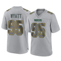 Elroe GB.Packers #95 Devonte Wyatt Player Gray Atmosphere Fashion Home Game Stitched Jerseys