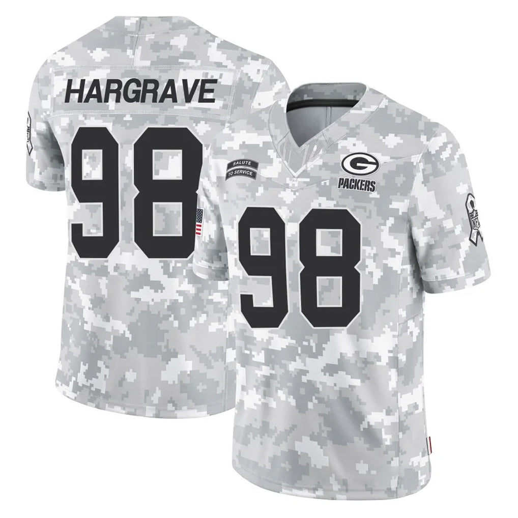 Elroe GB.Packers #98 Javon Hargrave Player Arctic Camo Salute To Service Limited Stitched Jerseys
