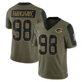 Elroe GB.Packers #98 Javon Hargrave Player Olive Salute To Service Limited Game Stitched Jerseys
