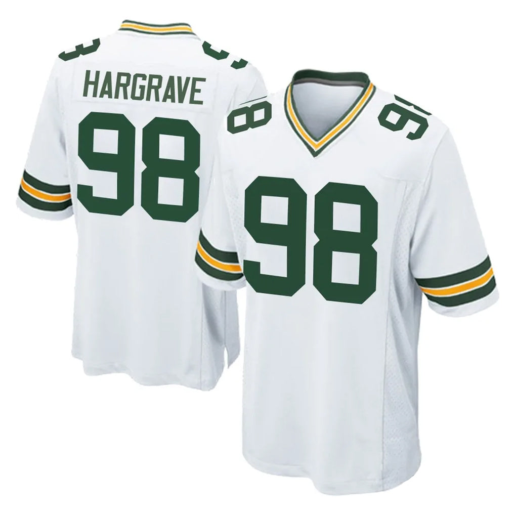 Elroe GB.Packers #98 Javon Hargrave Player White Home Game Stitched Jerseys