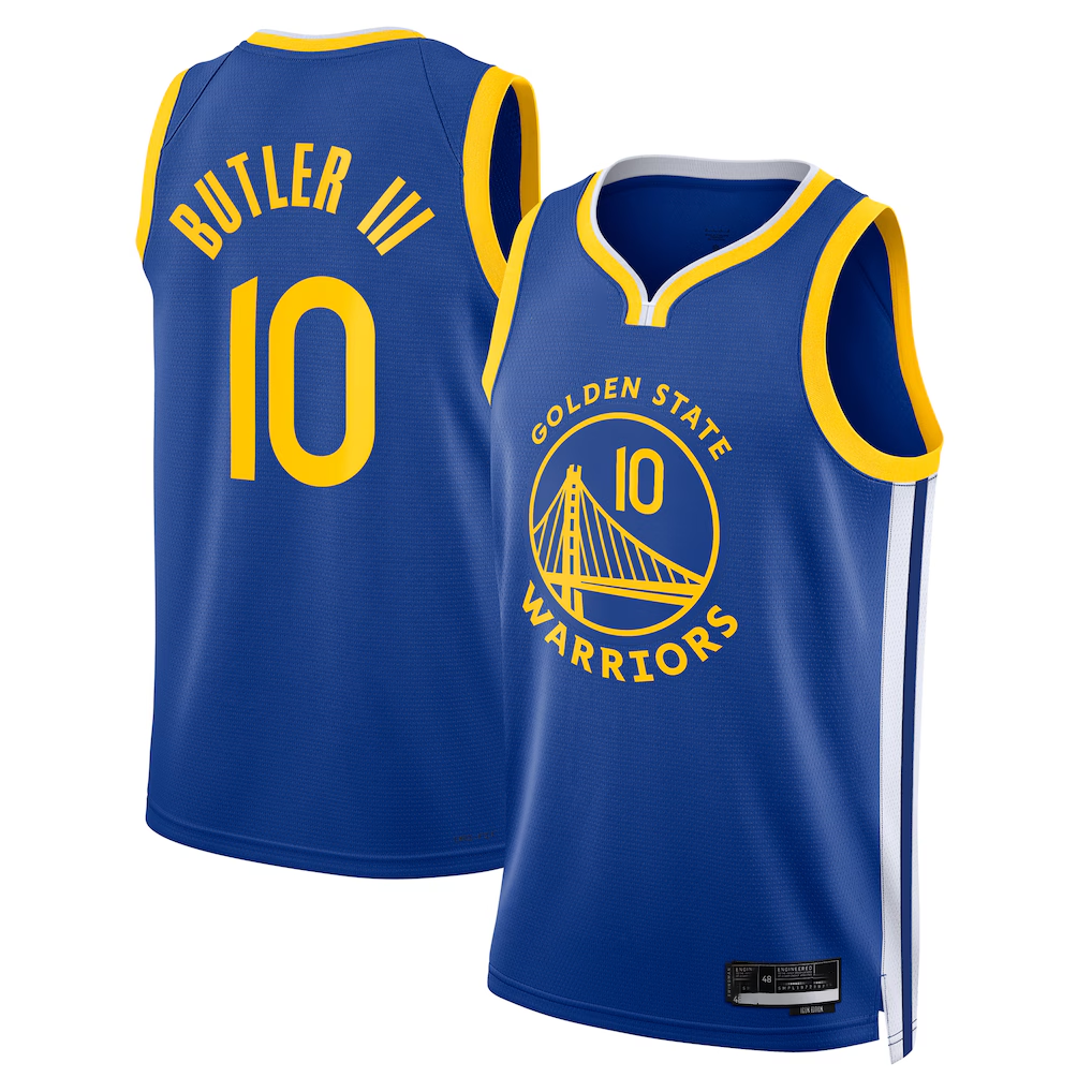 Elroe G.State Warriors #10 Jimmy Butler III Royal Swingman Jerseys - Icon Edition