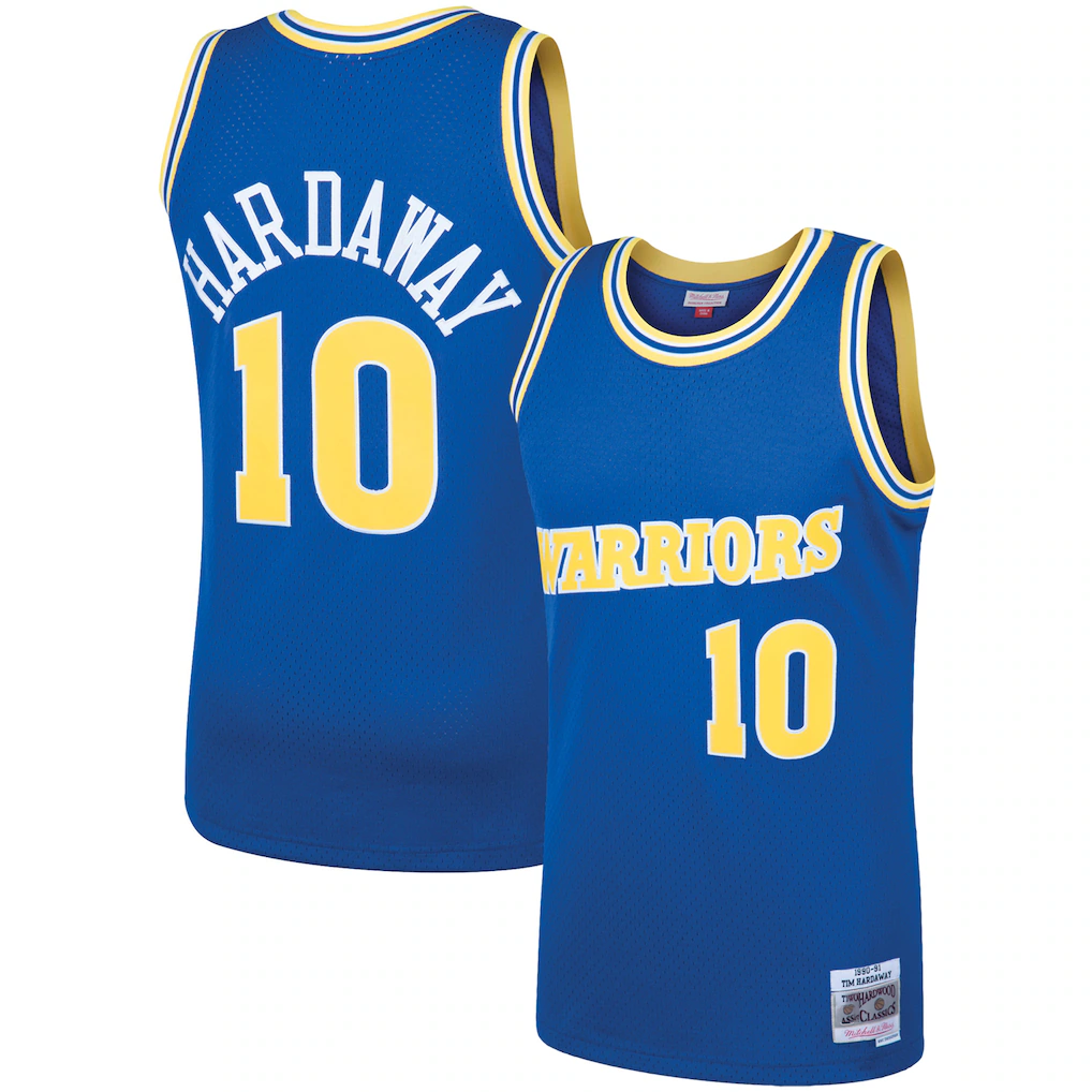 Elroe G.State Warriors #10 Tim Hardaway Mitchell & Ness Royal 199091 Hardwood Classics Swingman Jerseys