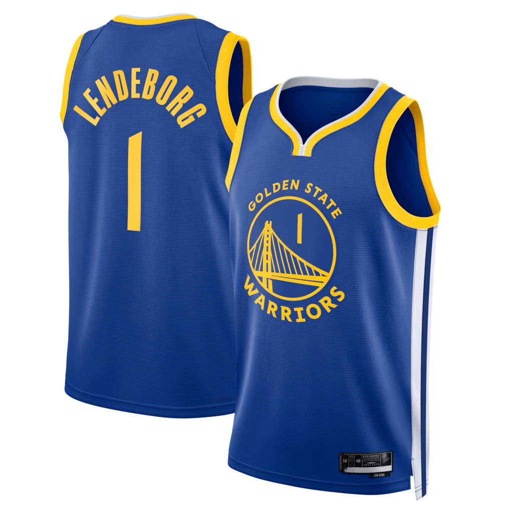 Elroe G.State Warriors #1 Yaxel Lendeborg Royal Swingman Jerseys - Icon Edition