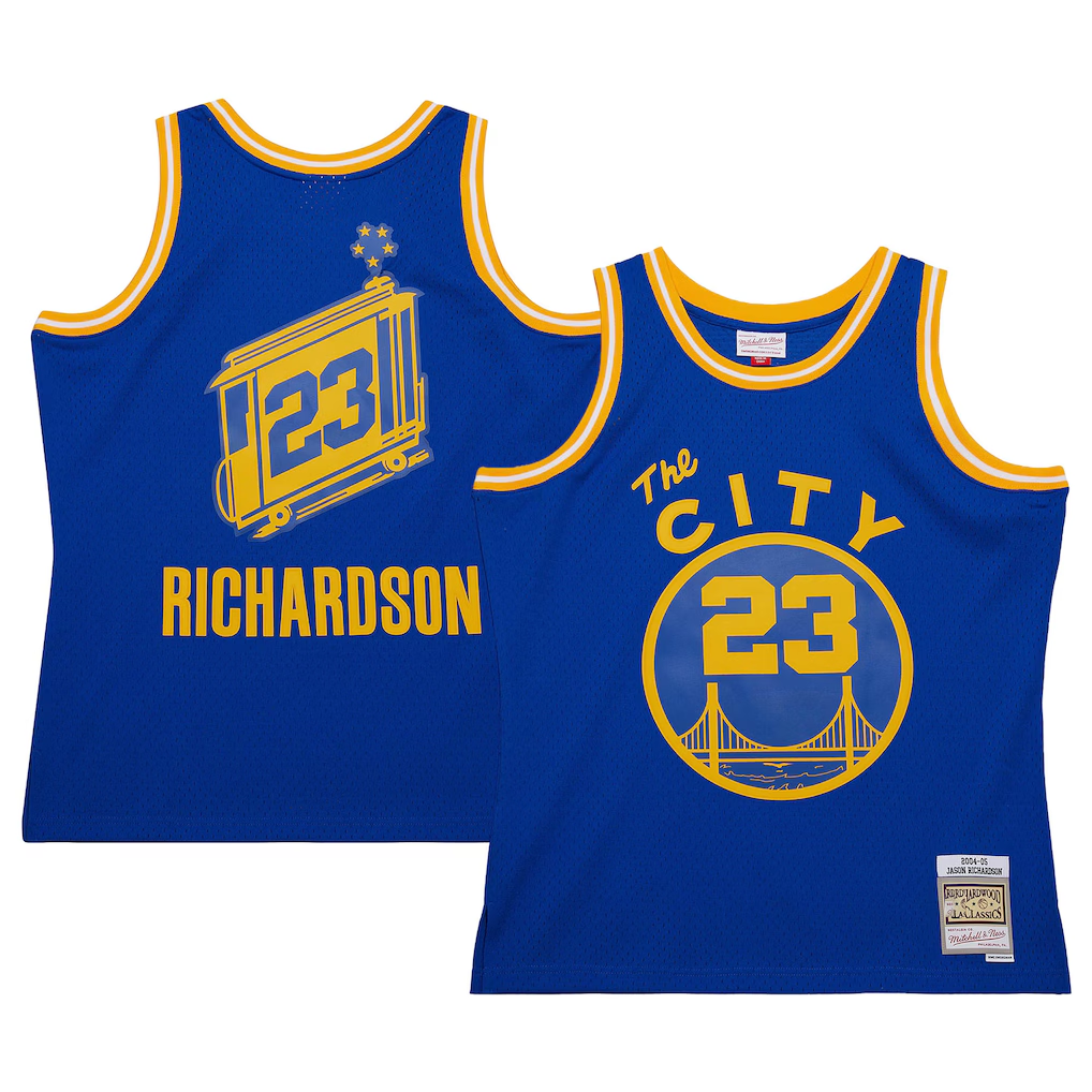 Elroe G.State Warriors #23 Jason Richardson Mitchell & Ness Royal 200405 Hardwood Classics Swingman Jerseys