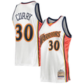 Elroe G.State Warriors #30 Stephen Curry Mitchell & Ness White 200910 Hardwood Classics Authentic Jerseys