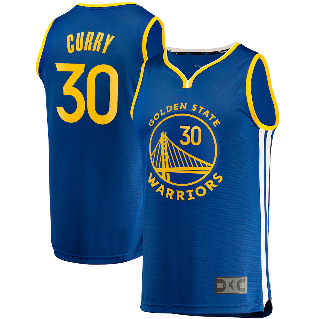 Elroe G.State Warriors #30 Stephen Curry Royal Big & Tall Fast Break Player Jerseys - Icon Edition