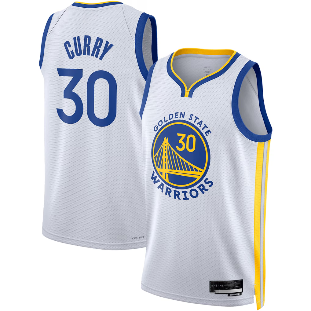 Elroe G.State Warriors #30 Stephen Curry White Swingman Jerseys - Association Edition