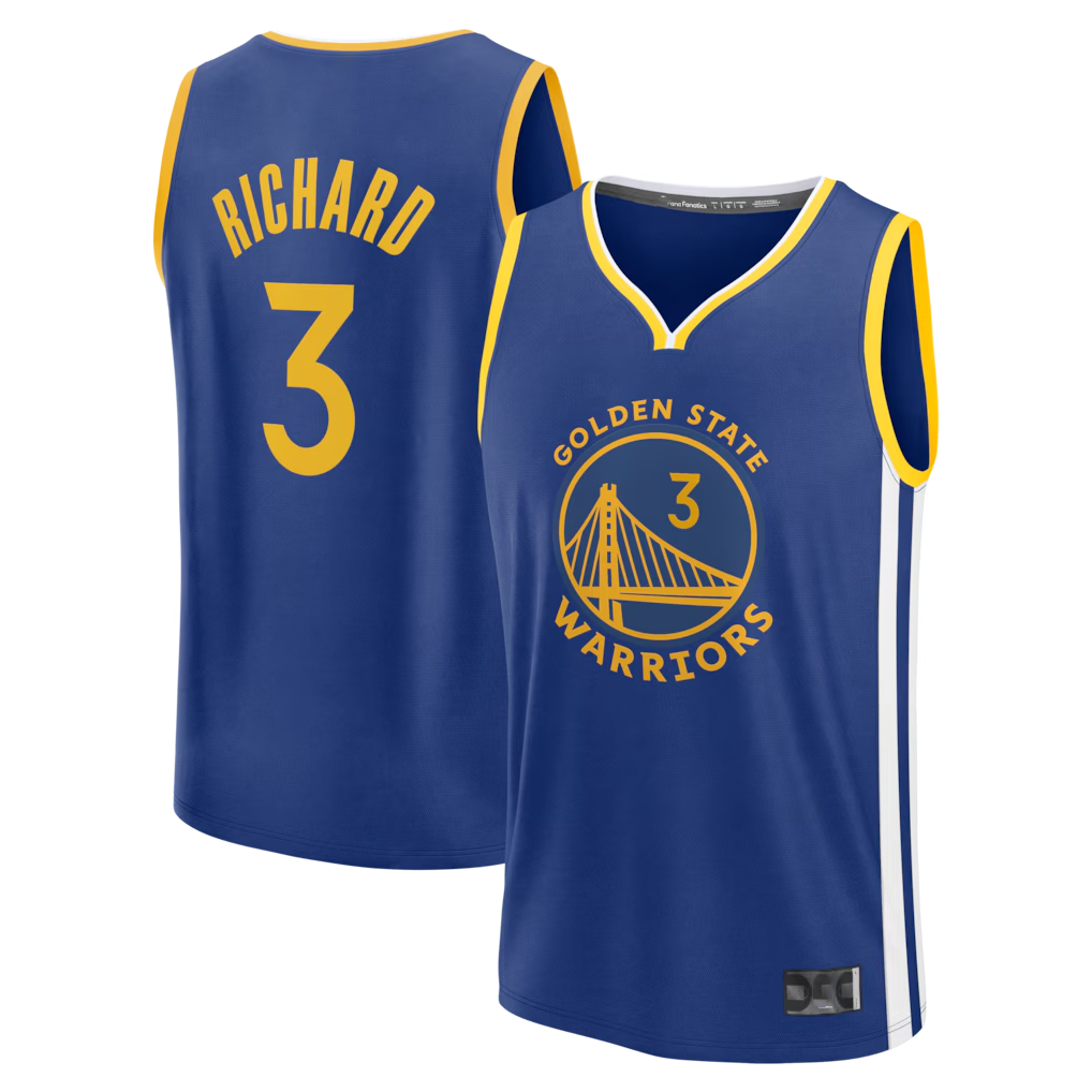 Elroe G.State Warriors #3 Will Richard Blue Fast Break Replica Jerseys - Icon Edition