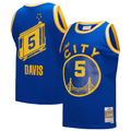 Elroe G.State Warriors #5 Baron Davis Mitchell & Ness Royal Hardwood Classics 200405 Swingman Jerseys