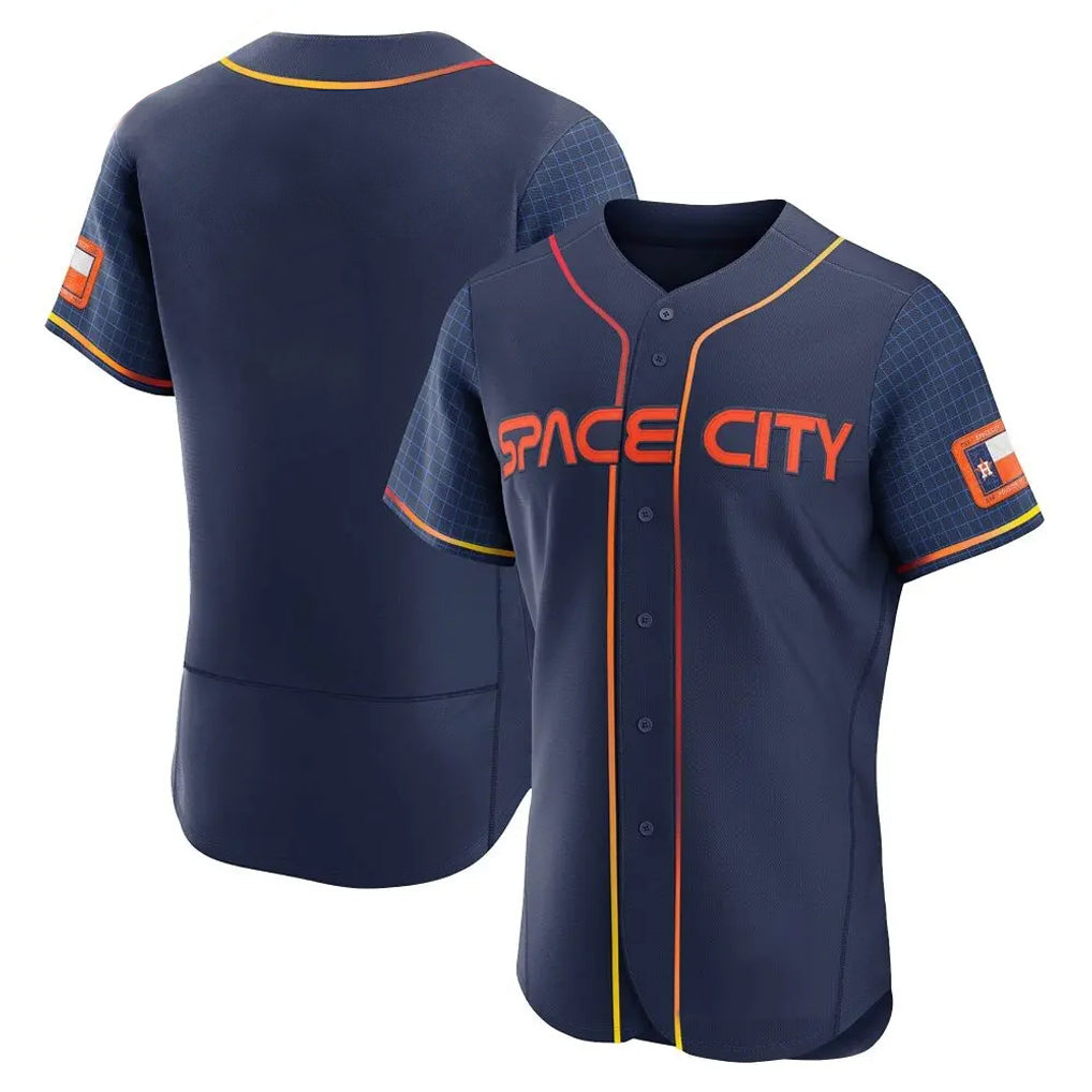 Elroe H.Astros Navy City Connect Limited Elite Home Blank Player Stitched Jerseys
