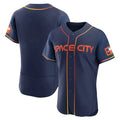 Elroe H.Astros Navy City Connect Limited Elite Home Blank Player Stitched Jerseys