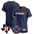 Elroe H.Astros Navy City Connect Texas Patch Vapor Premier Blank Player Limited Elite Home Stitched Jerseys